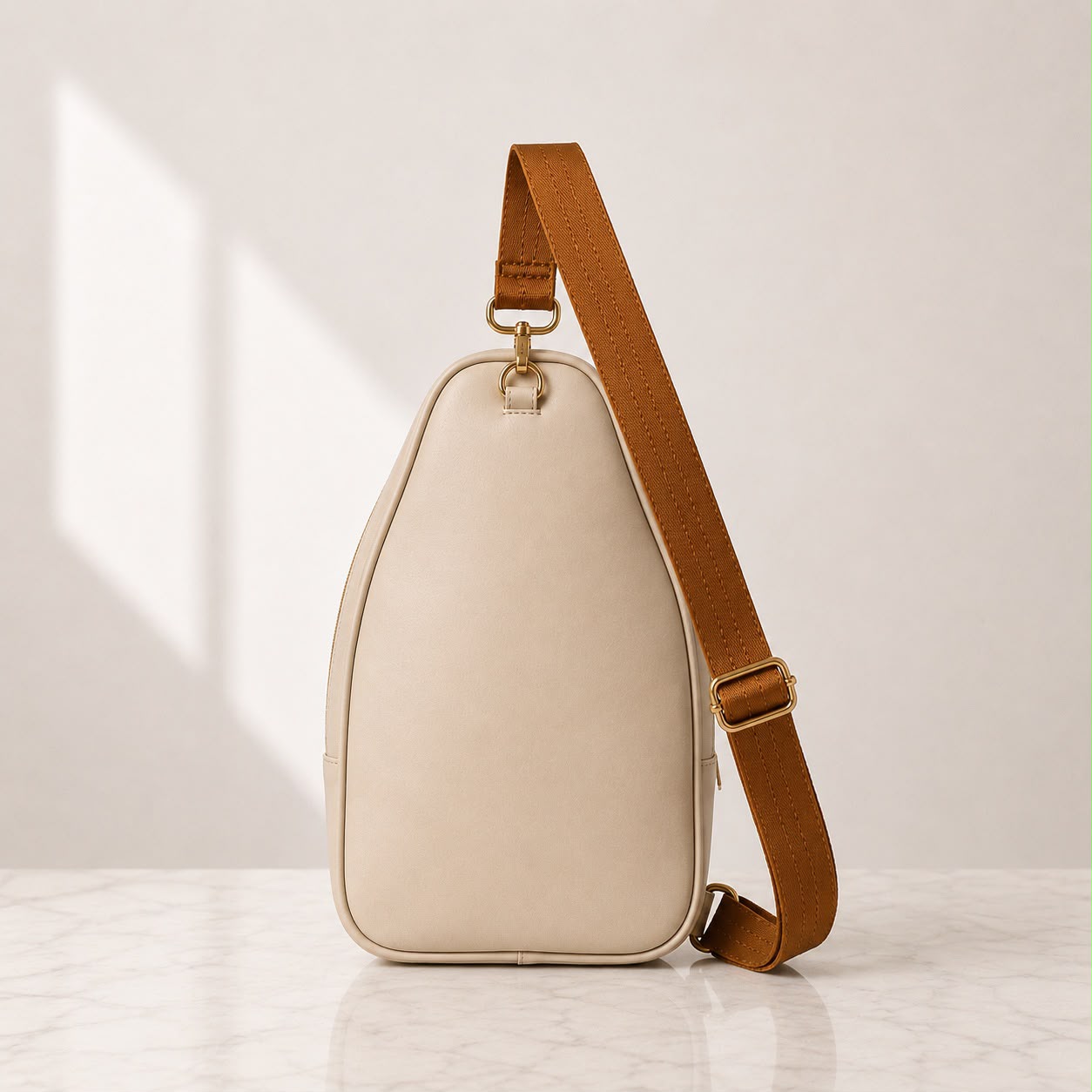 Side view with tan strap
