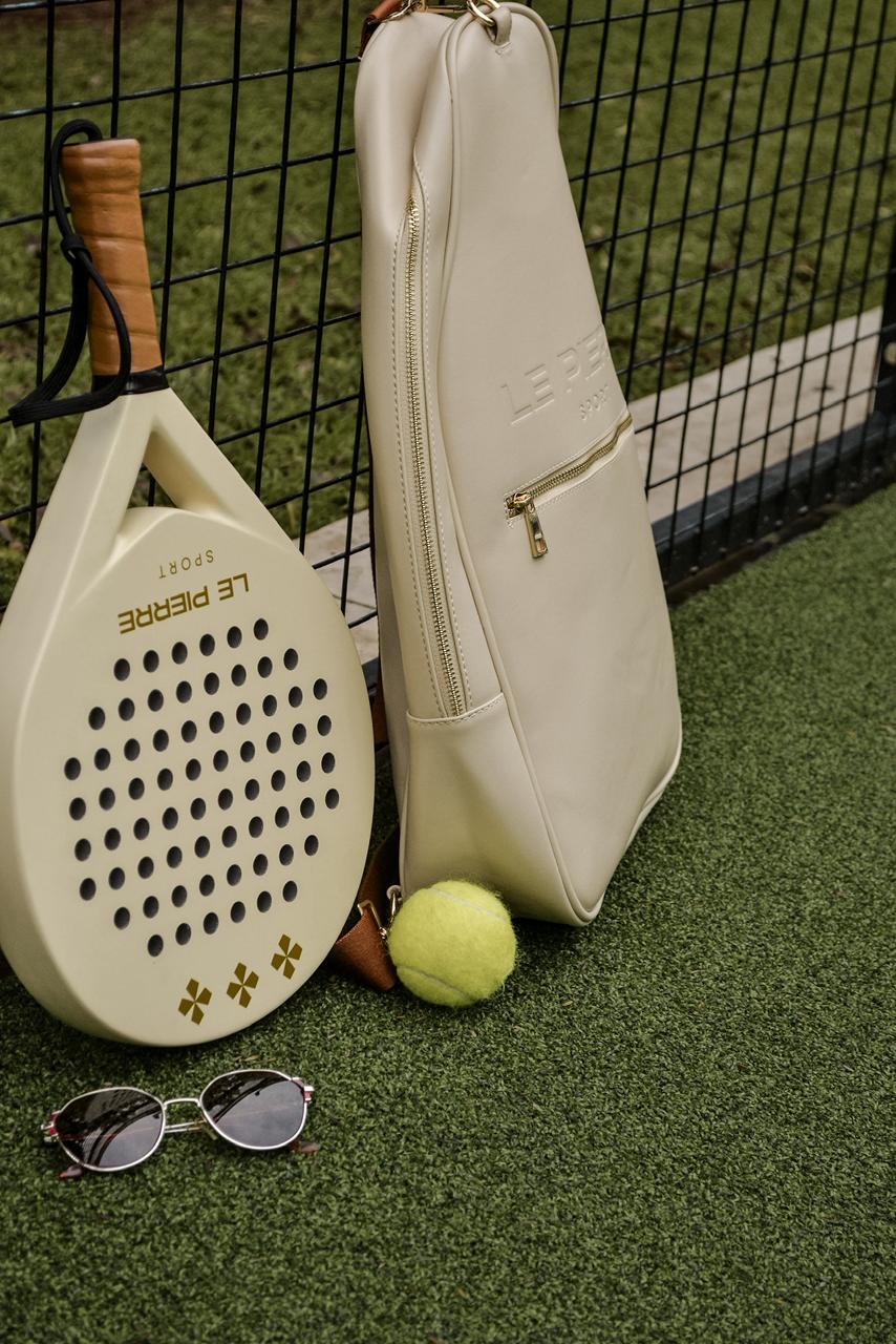 Le Pierre Sport bag and racket private launch scene